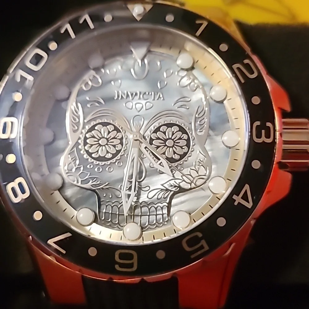 NEW NIB Invicta Pro Invicta Men's Aviator Dia De‎ Los Muertes Watch Quartz 36854